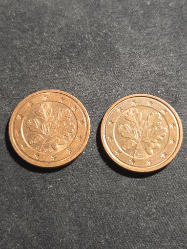 Германия 2 евроцента 2010 G D