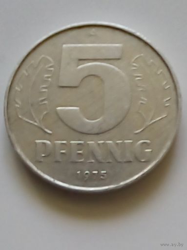 ГДР 5 пфеннигов 1975 г.
