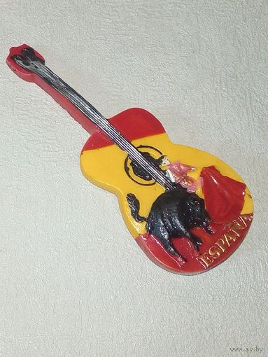 Магнит Испания гитара бык коррида матадор тореадор на холодильник магнитик