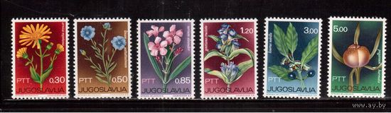 Югославия-1967,(Мих.1200-1205)  ** , Флора , Цветы (полная серия)
