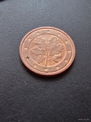 ФРГ 2 евроцента 2009 г. F