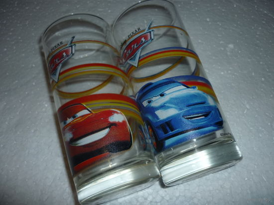 2 Стакана ТАЧКИ. RAOUL - MCQUEEN. Disney Pixar