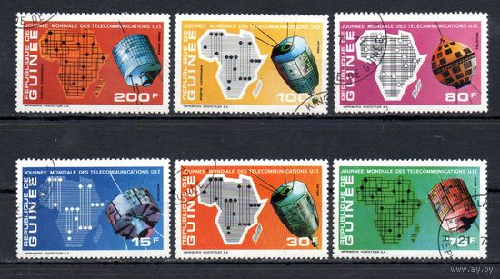 Спутники Гвинея 1972 год серия из 6 марок