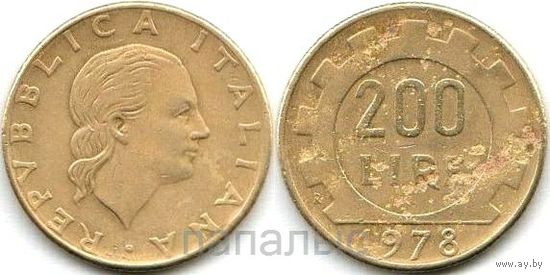 Италия 200 лир 1978