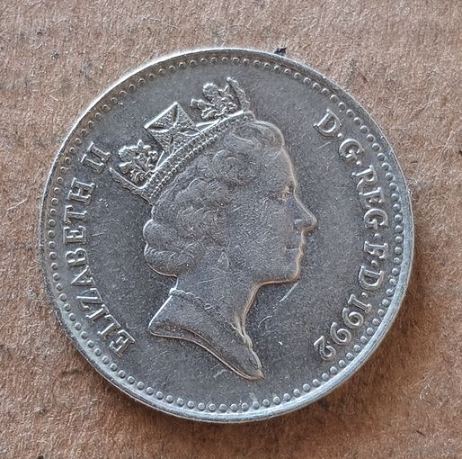 Великобритания 10 пенсов, 1992 г.,  KM# 938b