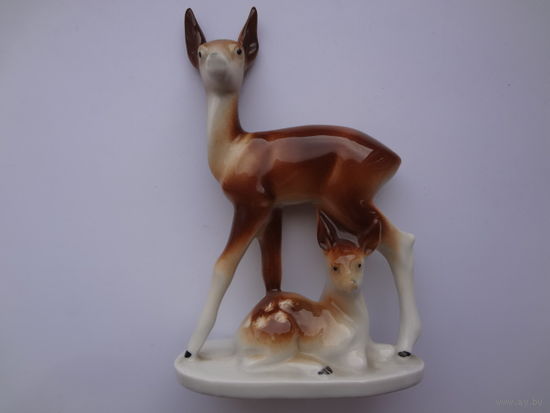 Косуля с детенышем.
