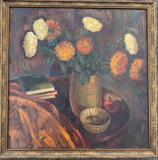 Чепик М.Ф "Осенний букет", 1982г. Холст, масло. Размер с рамой 71.5х72 см.