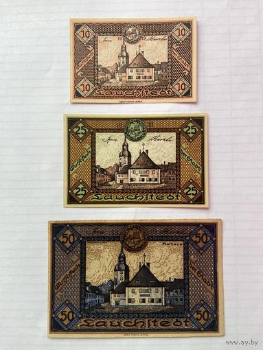 10-25-50 пфенигов (нотгельды) Германия г.Лауштедт -1402