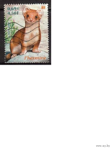 Франция-2001,(Мих.3524) ,  гаш.,  Фауна,