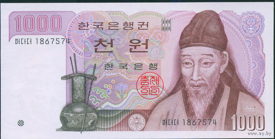 Южная Корея (1983) 1000 вон UNC