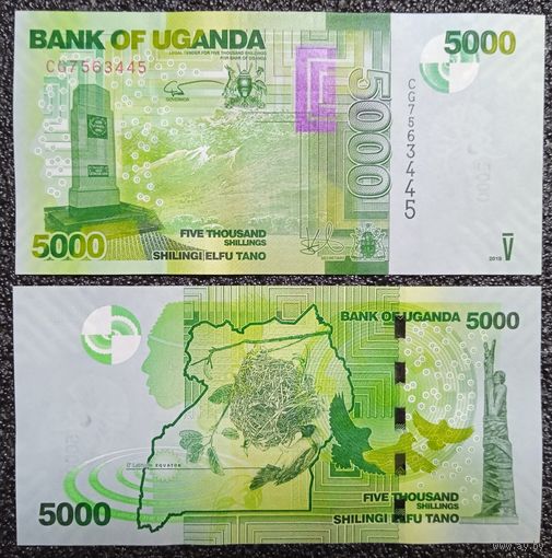 5000 шиллингов Уганда 2019 г. UNC