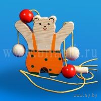 Деревянная игрушка "Медведь-верхолаз"