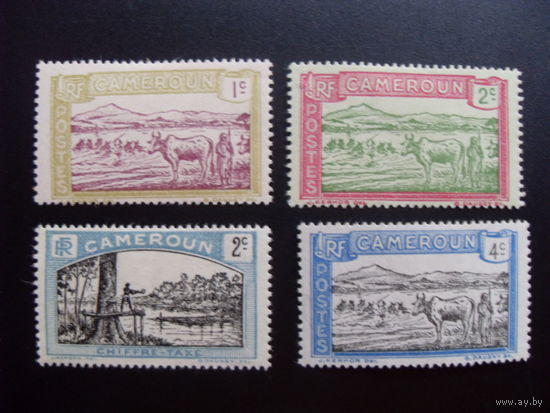 Франция. Французские колонии (Африка. Камерун) 1925 MLH Mi:CM 69,70,71+Mi:CM P1