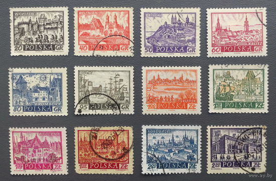Польша.1960.Города Польши, стандарт (12 марок)