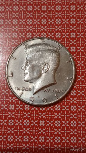 США 1 доллар 1991 D