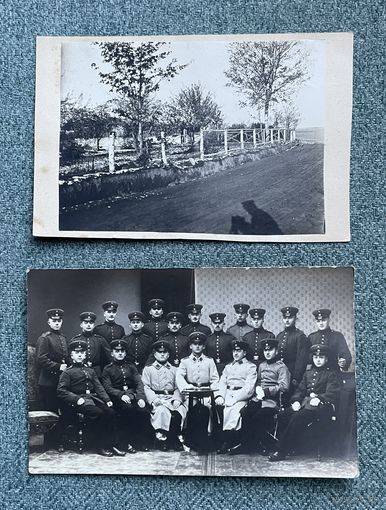 Фотооткрытки 1 Мировая война / На позиции - Немецкие офицеры в парадной униформе, подписана