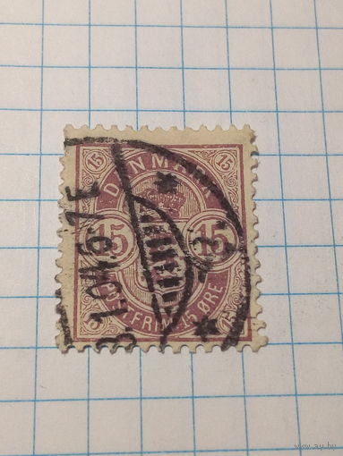 Марка Дания 1899 год