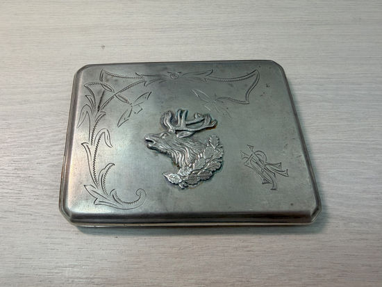 Портсигар. Польша. 106 грамм. 800 проба. Клеймо KiM