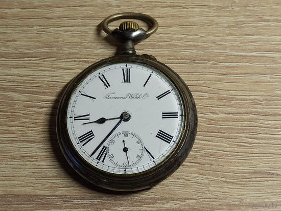 Часы карманные Tawanes watch. Вороненая сталь.