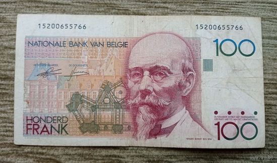 Werty71 Бельгия 100 франков 1992 банкнота