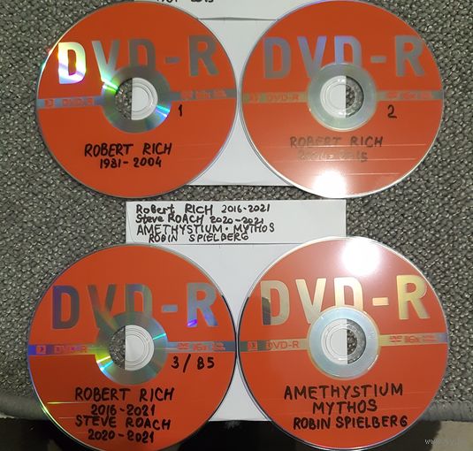 DVD MP3 дискография Robert RICH, Steve ROACH (2020-2021), AMETHYSTIUM, MYTHOS, Robin SPIELBERG - 4 DVD
