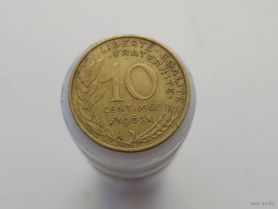 10 сантимов Франция 1963 года  лот 44