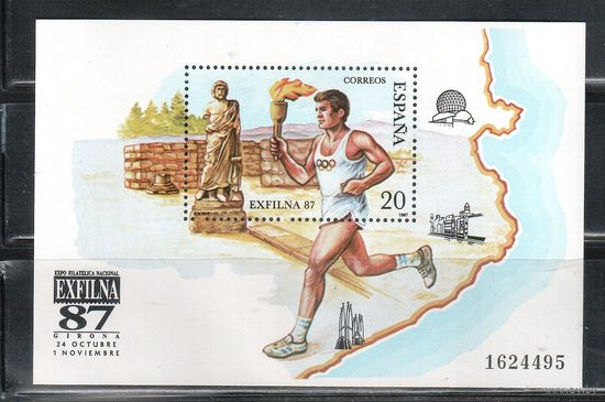 Испания-1987(Мих.Бл.31)  **  , Спорт,  ОИ