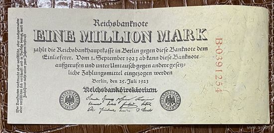 Банкнота 1 миллион долларов 1923 год. Веймарская республика.