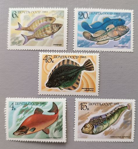 Рыбы. СССР,  1983г., набор