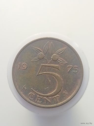 5 центов Нидерланды 1975 год  лот 43