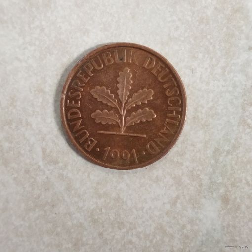 2 пфеннига 1991 A Германия