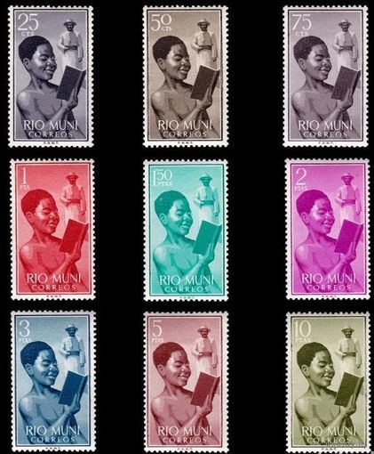 Рио Муни 1960 Ребенок-туземец и проповедник