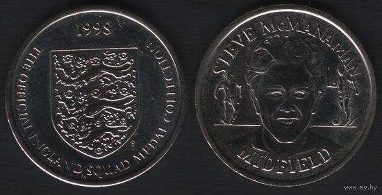 Official England Squad. Midfield. Steve McManaman -- 1998 The Official England Squad Medal Collection (f0
