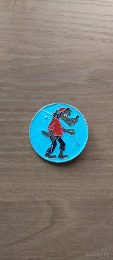 Значок. Ну, Погоди! Волк с удочкой. САЗ.