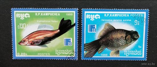 Камбоджа 1988 /Фауна. Рыбы. 2 марки из серии