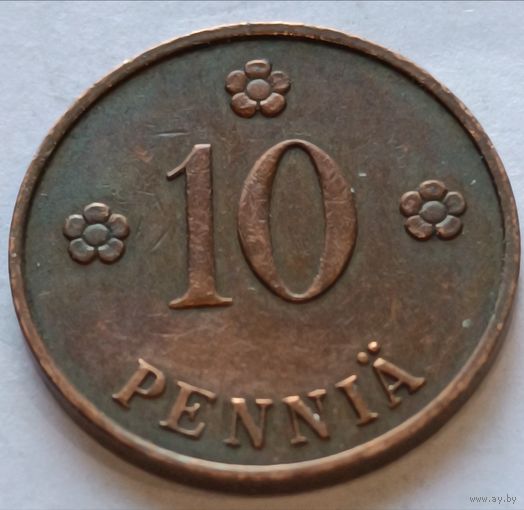 Финляндия. 10 пенни 1930 года.
