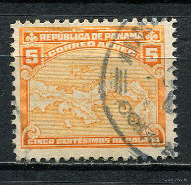 Панама - 1941/1949 - Карта 5С - [Mi.300] - 1 марка. Гашеная.  (Лот 14Jw)-T9P1