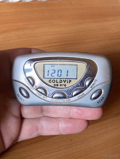 Приёмник FM. Рабочий. С будильником