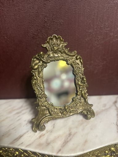 Старинное тяжелое настольное зеркало, Европа, много лотов с рубля