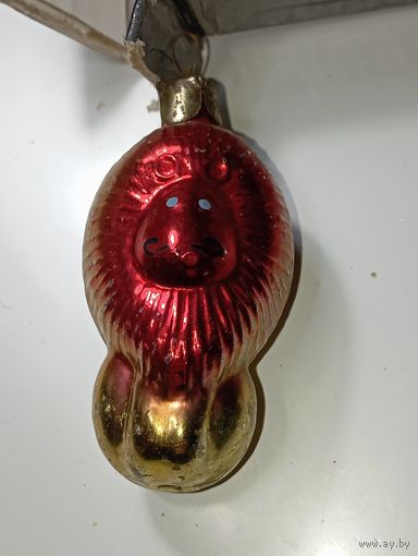 Ёлочная игрушка  - Лев . СССР  .