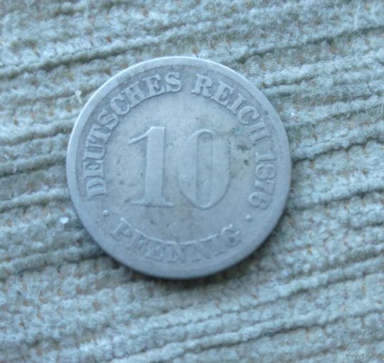 Werty71 Германия 10 пфеннигов 1876 G