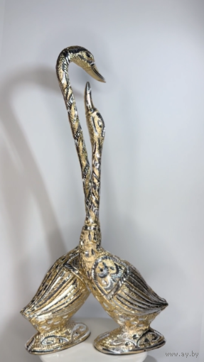 Статуэтки Два лебедя Металл Индия