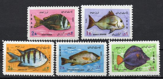 Иран 1973. Рыбы 5 марок (1618)
