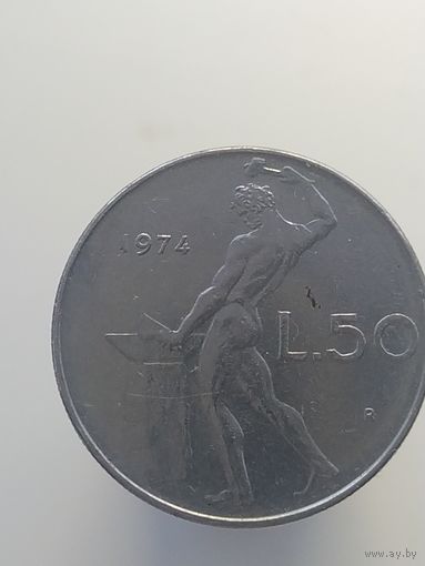 50 лир Италия 1974 год  лот 42