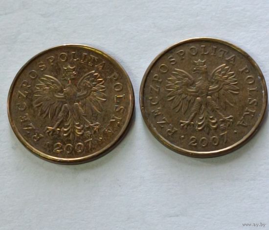 Польша. 2 гроша 2007 года.