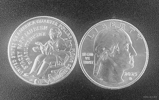 США 25 центов 2025 Американские женщины Стейси Парк Милберн Двор D UNC