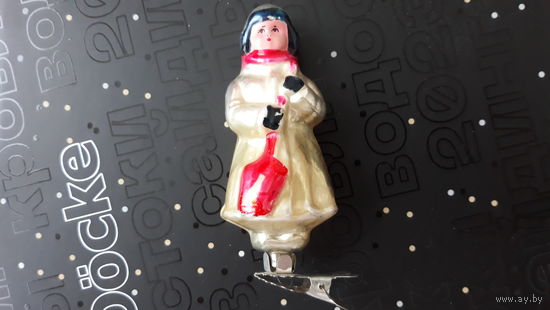 Мальчик с лопатой на прищепке елочная игрушка СССР - замечательное новогоднее украшение на елку в стиле ретро - Мальчик с лопаткой