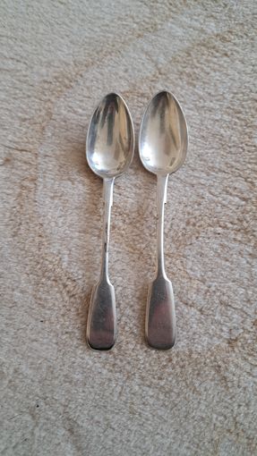 Две чайные ложки. Серебро 84