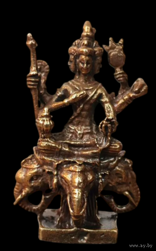 Статуэтка миниатюра Тайский Четырёхликий Будда Бронза