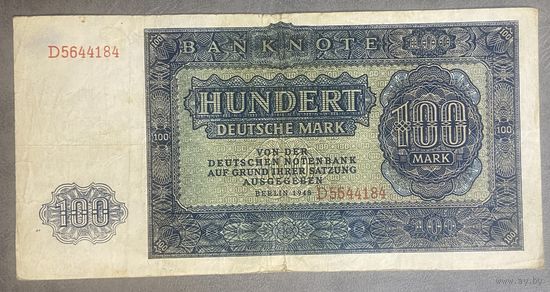 Банкнота 100 марок 1948 год. ГДР